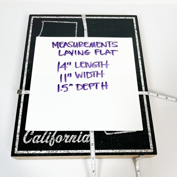 John Golden Map of Los Angeles, California Dated 2/5/15 on Wood Black and Grey - Picture 8 of 9